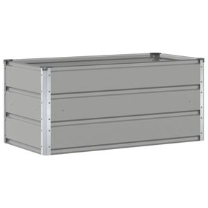 vidaXL Planter Light Grey 100 x 50 x 45 cm Galvanised Steel
