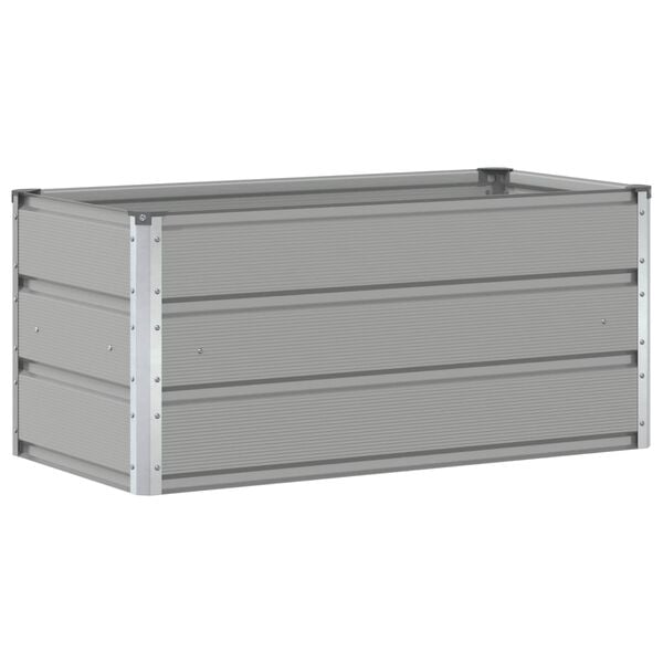 vidaXL Planter Light Grey 100 x 50 x 45 cm Galvanised Steel