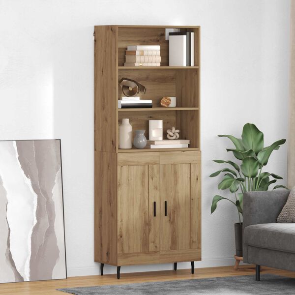 vidaXL Highboard Artisan Oak 69.5 x 34 x 180 cm