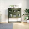 vidaXL Sideboard Olive Green 100.5x39x107 cm Cold-rolled Steel