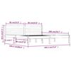 vidaXL Bed Frame without Mattress 180x200cm Black Super King Size