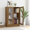 vidaXL Vitrine Cabinet Brown Oak 82.5x30.5x115 cm Engineered Wood