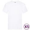 Fruit of the Loom Original T-shirts 5 pcs White XXL Cotton