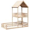vidaXL Bunk Bed with Roof 90x200 cm Solid Wood Pine