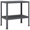 vidaXL Potting Table 60 x 50 x 80 cm Powder-Coated Steel Anthracite