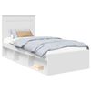 vidaXL Bed Frame with Headboard White 100 x 200 cm Solid Pine Wood