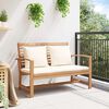 vidaXL Garden Bench Natural 110 x 64 x 76.5 cm Solid teak wood