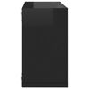 vidaXL Wall Cube Shelves 2 pcs High Gloss Black 26x15x26 cm