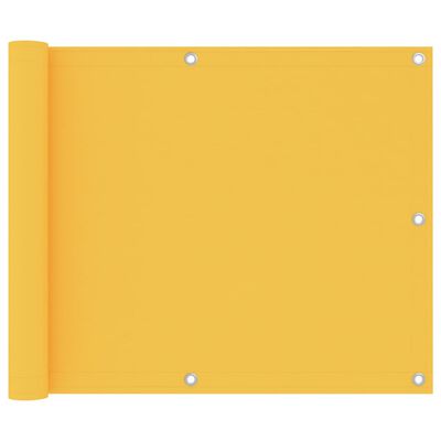 vidaXL Balcony Screen Yellow 75x500 cm Oxford Fabric