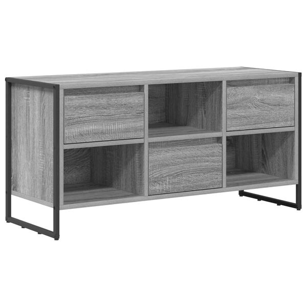 vidaXL TV Cabinet Grey Sonoma 100 x 36 x 49.5 cm Engineered Wood