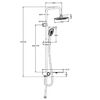 SCH&Uuml;TTE Overhead Shower Set with Lateral Tray AQUASTAR White-Chrome