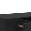 vidaXL Floating Wall Shelf with Drawer Black 48x25x8 cm