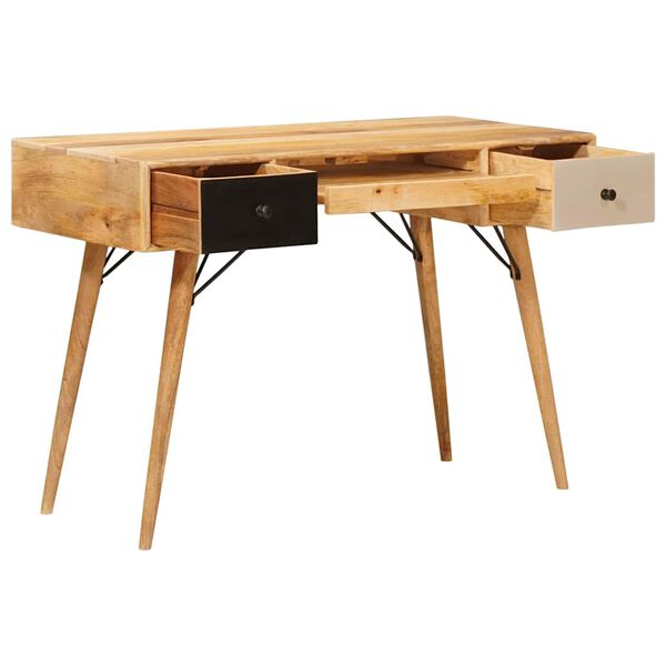 vidaXL Writing Desk Brown 110 x 55 x 76 cm Solid Mango Wood