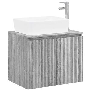 vidaXL Bathroom Furniture Set Grey Sonoma Engineered Wood