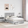 vidaXL Bed Frame Concrete Grey 120 x 200 cm Engineered Wood
