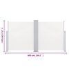vidaXL Retractable Side Awning Cream 100x600 cm