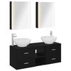 vidaXL Bathroom Furniture Set 5 pcs Black Oak