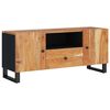 vidaXL TV Cabinet 105x33.5x46 cm Solid Wood Acacia&Engineered Wood