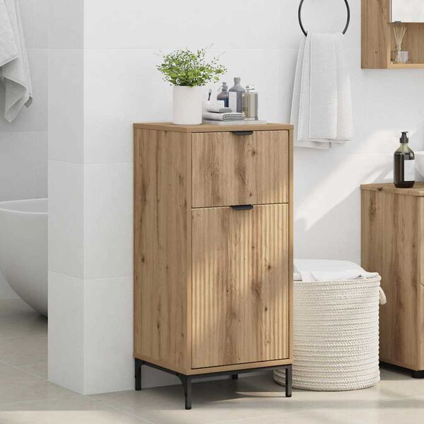 vidaXL Bathroom Cabinet with Drawer Artisan Oak 39.5 x 36 x 88 cm