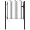 vidaXL Fence Gate DRONTEN 100 x 100 cm Metal Black Lockable