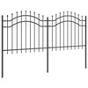 vidaXL Garden Fence Grey 240 x 140 cm Powder-coated steel