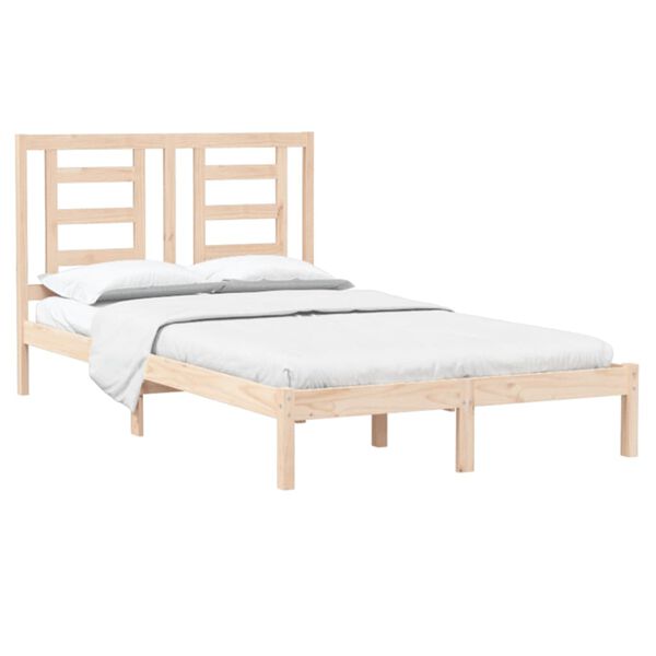 vidaXL Bed Frame without Mattress 120x190 cm Small Double Solid Wood