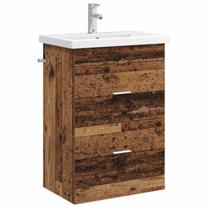 vidaXL Bathroom Furniture Set Old Wood 61 x 40 x 84.5 cm