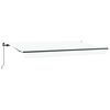 vidaXL Retractable Awning Manual White 400 x 200 cm Fabric