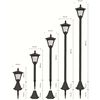 Luxform Solar LED Garden Post Light Casablanca Black 31159