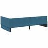 vidaXL Corner Bed Frame with Headboard Blue 90 cm x 190 cm Velvet