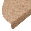 vidaXL Stair Mats Self-adhesive 10 pcs Beige 56x17x3 cm