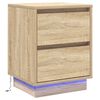 vidaXL Bedside Cabinet Sonoma Oak 39 x 34.5 x 50 cm Engineered wood