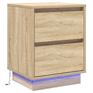 vidaXL Bedside Cabinet Sonoma Oak 39 x 34.5 x 50 cm Engineered wood