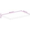 vidaXL Table Top 40x20x3.8 cm Rectangular Solid Wood Mango