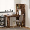 vidaXL Desk with Shelf Smoked Oak 122 x 67 x 145 cm Engineered Wood