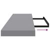 vidaXL Floating Wall Shelf Grey 90x23.5x3.8 cm MDF