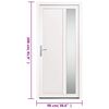 vidaXL Front Door White 98x208 cm PVC