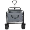vidaXL Folding Hand Trolley Manual Grey 89 x 63 x 96 cm