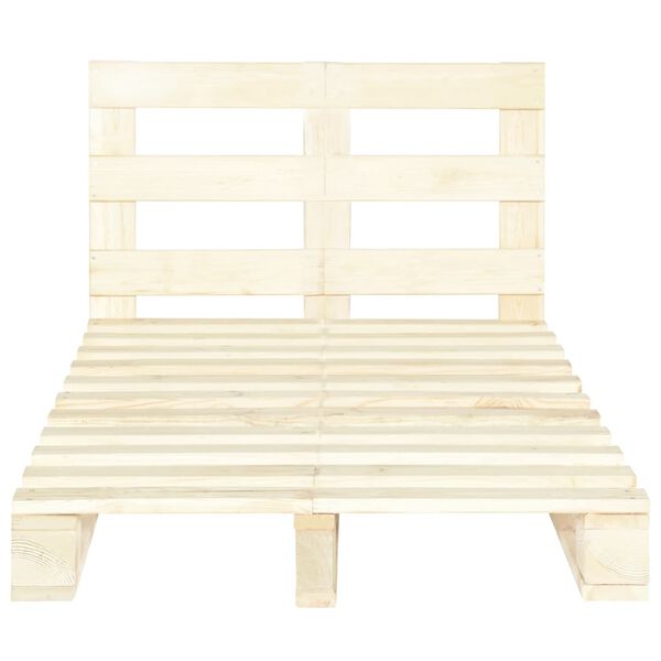 vidaXL Pallet Bed Frame without Mattress Solid Pine Wood 120x200 cm