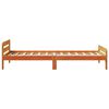 vidaXL Bed Frame without Mattress Wax Brown 75x190 cm Small Single Solid Wood Pine