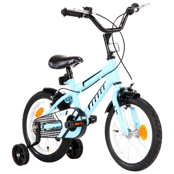 vidaXL Kids Bike 14 inch Black and Blue