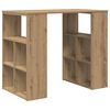 vidaXL Desk with Shelf Artisan Oak 90 x 50 x 75 cm Engineered Wood