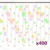 vidaXL Curtain Icicle Light | Colourful | Plastic, Copper | 10m long