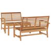 vidaXL Garden Sofa Set 3 pcs Natural Solid Teak Wood