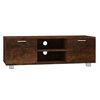 vidaXL TV Cabinet Smoked Oak 120x40.5x35 cm Engineered Wood