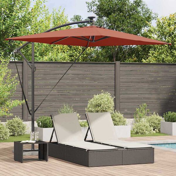 vidaXL Umbrella Terracotta 294 x 200 x 270 cm Polyester and Aluminium
