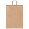 vidaXL Paper Bags 250 pcs with Handles Brown 32x12x42 cm