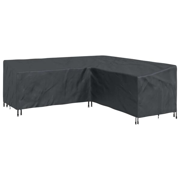 vidaXL Furniture Cover Black 235 x 235 x 85 cm 210D Oxford Fbric