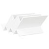 vidaXL Magazine Rack White 53 x 40 x 28.5 cm Engineered Wood