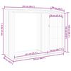 vidaXL Garden Firewood Shed Grey 245x98x159 cm Galvanised Steel